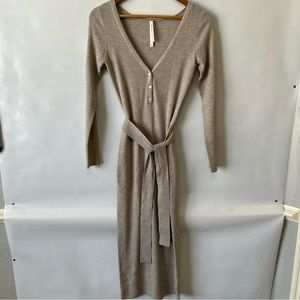 Babaton Long Sleeve Dress in Taupe